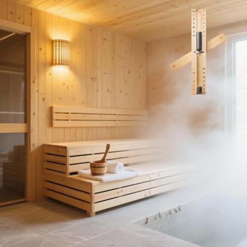 Sauna Timer 20 Minute Black Sand,Heat Resistant Wood Hourglass for SPA Room