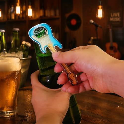 Guitar Shaped Bottle Opener, 2 Pack Metal Beer Opener Gift for Music Lovers