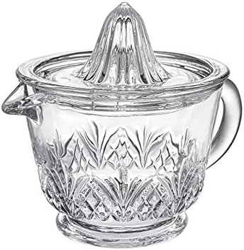 Godinger Citrus Juicer - Manual Juicer for Citrus Lemon Orange Fruit, Dublin Crystal Collection
