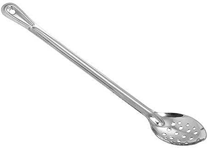 Winco Prime Stainless Steel Basting Spoon, NSF, Perforated, 18"