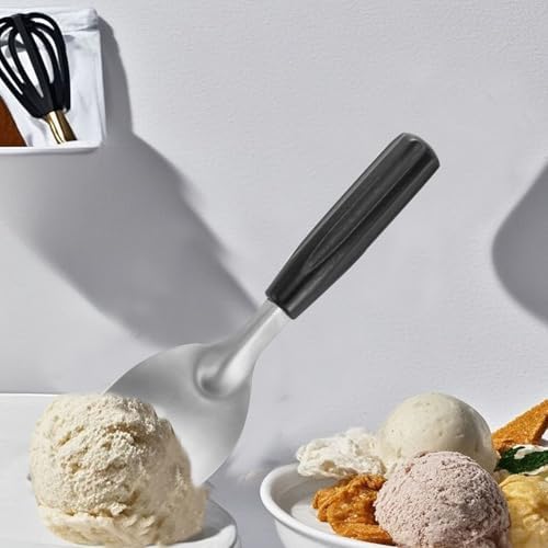 2-Pack Heavy Duty Stainless Steel Ice Cream Paddles, Flat Spade With Non-Slip Grip, For Hard & Soft Serve Desserts, Commercial & Home Use