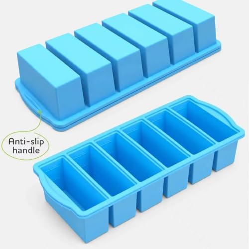 Silicone Freezer Molds with Lids, 1/2 Cup Soup Freezer Container Reinforced Steel Ring Top for freezing Soup Sauce Broth Leftovers, Silicone Freezer tray 3-Pack, Oven & Dishwasher Safe