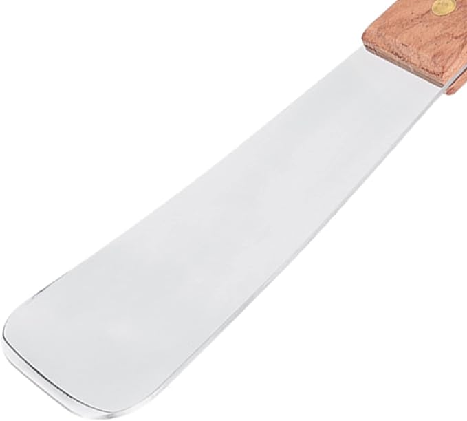 Ice Cream Scoop Stainless Steel with Ergonomic Wooden Handle for Hard Frozen Gelato and Desserts