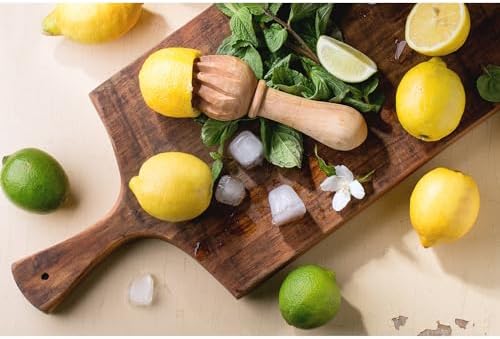 HIC Kitchen Citrus Juicer Reamer, Hardwood