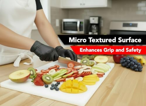 Commercial Grade 24x18 Plastic Cutting Board, Extra Large 1/2" Thick Poly