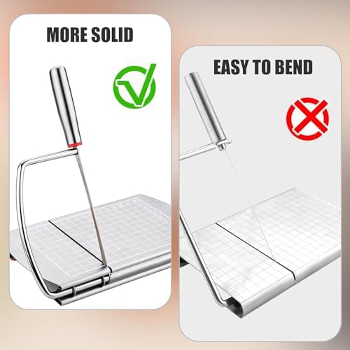 Stainless Steel Cheese Slicer Cutter, Multipurpose Cheese Slicer Food Cutter with Blade