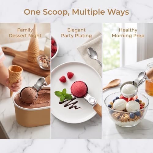 2 OZ Ice Cream Scoop with Trigger - Set of 2