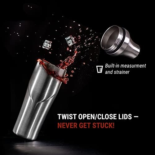 Lexenic 24oz Double Wall Vacuum Insulated Cocktail Shaker