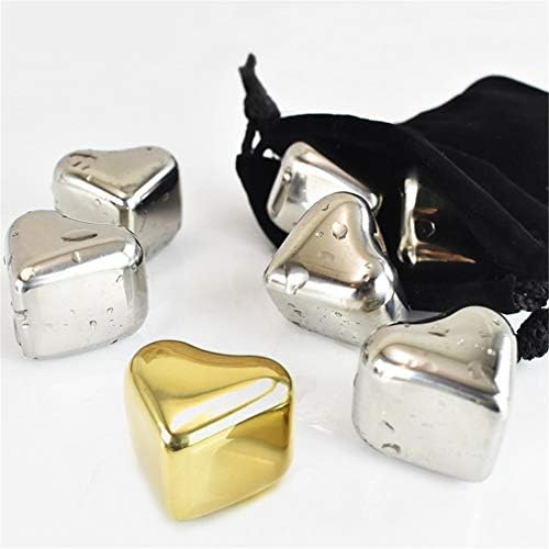 Stainless Steel Square Shaped Whiskey Stones Set Reusable Chilling Rocks Ice Stones Gift for Whiskey Lovers