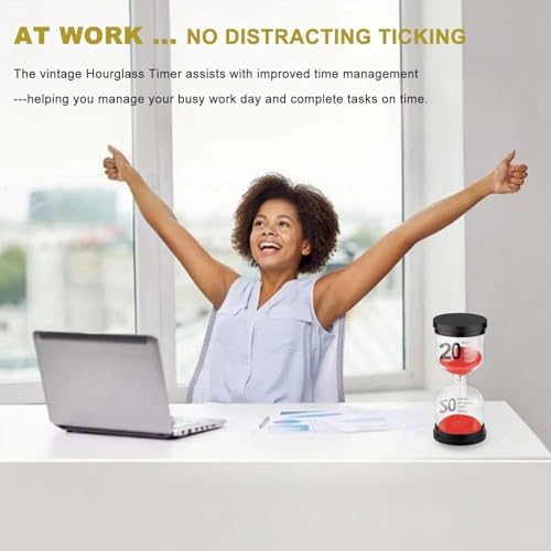 SuLiao Hourglass 4 Minute Sand Timer, Red Sand Clock, Plastic SandWatch Five Min, Small Reloj De Arena 4 Minutos, Colorful Hour Glass Sandglass, Games, Classroom, Kitchen, Decoration
