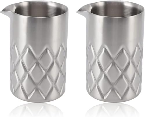 Stainless Steel Mixing Glass-Premium Mixing Glass Bartending-Double Wall Bar Tools-Easy Stirring with Unbreakable -Keeps Drinks Hot or Cold-18 oz 550ml-Great Gift Idea