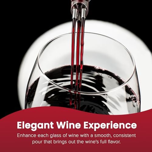 Classic Wine Aerator, Multi-Stream Wine Aeration 3 Stainless Steel Spouts