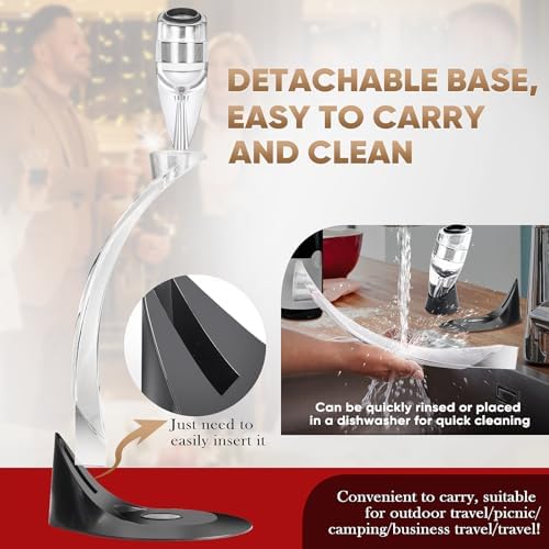 Premium Wine Aerator Pourer with Sediment Filter and Stand