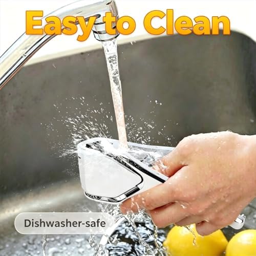 Heavy-Duty Lemon Squeezer Stainless Steel - Handheld Juicer with Full Juice Extraction - Easy Squeeze Lime Citrus Flods Flat Manual Press Fruit Extractor/Presser