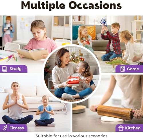 Visual Timer for Kids 60-Minute Countdown Timer with Optional Alarm, Focus Tool for ADHD & Autism, Time Management for Homework, Chores, Office, Kitchen, Teaching & Study Routines (Purple)