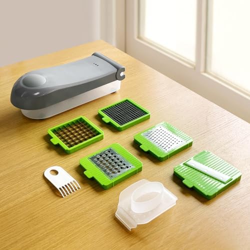 LHS Manual Food Processor Large Vegetable Chopper, 1003ML Pull String Chopper Garlic Mincer Onion Cutter for Veggies,Salad,Fruits, Nuts, BPA Free, WHITE