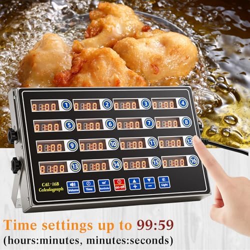 Relaxweex 1 Pack Commercial Digital Kitchen Timer for Cooking, 16 Channel