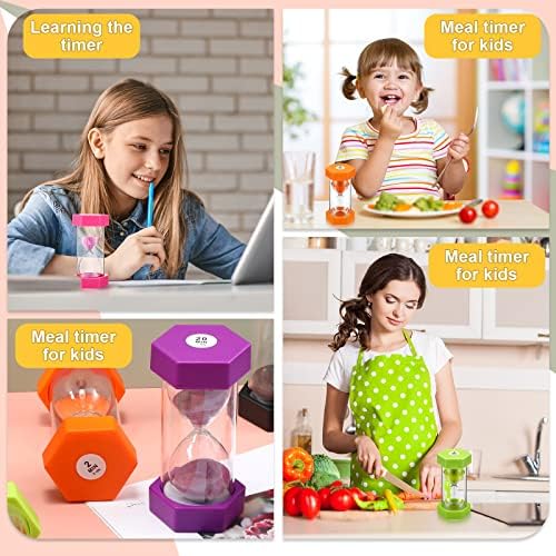 Yunsailing 9 Packs Sand Timer Hourglass 1-60 Minutes Visual, Classic Colors