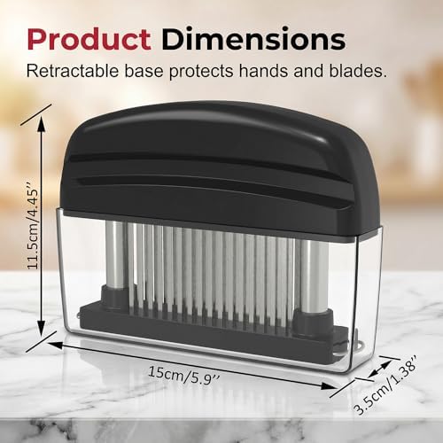 Professional Spring-Loaded Meat Tenderizer (1, White)