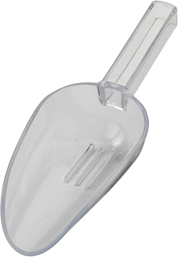 Clear Plastic Ice Drainer Scoop - 7oz