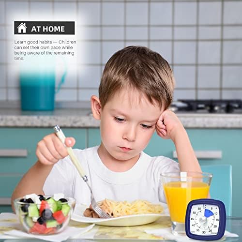 Secura 60-Minute Visual Timer, Silent Study Timer for Kids and Adults