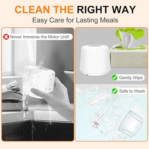 250ML Garlic Chopper, Electric Garlic Mincer, Mini Food Processor