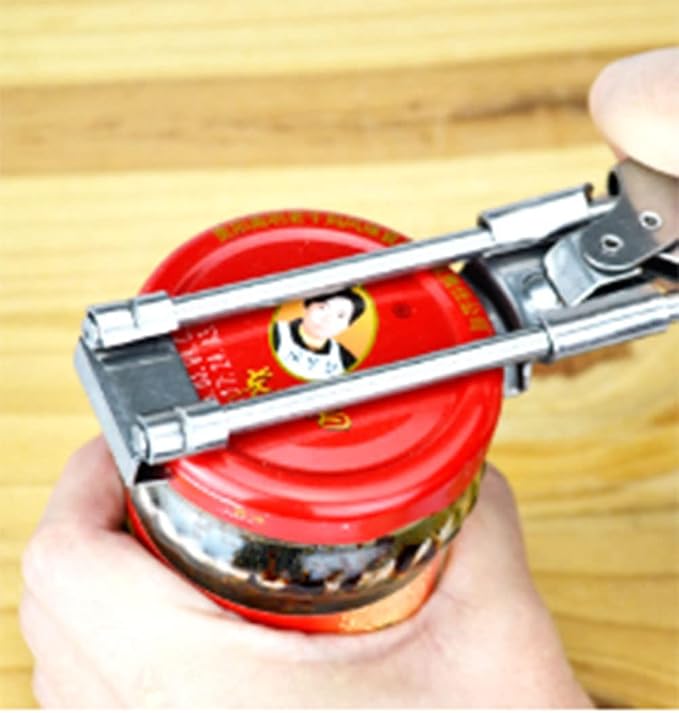 Jar Opener for Weak Hands,Adjustable Stainless Steel Can Opener, Jar Gripper Tight Lid Opener, Kitchen Gadgets, Easy Jar Opener for the Elderly and Children (1Pc)