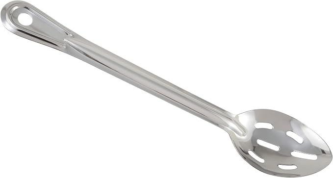 Winco Prime Stainless Steel Basting Spoon, NSF, Slotted, 15"