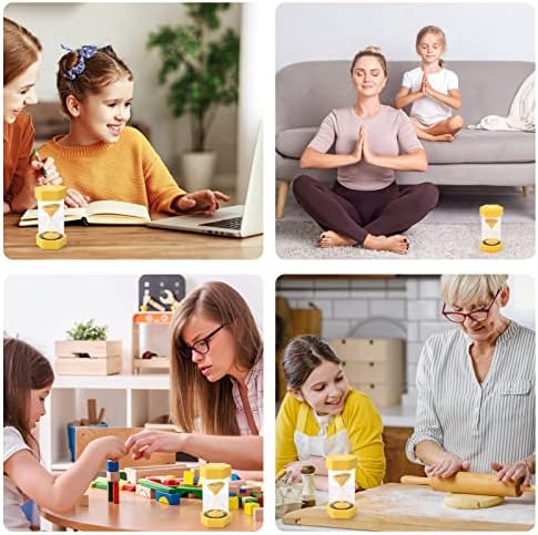 Sand Timer for Kids - 5 Minute Yellow - 6.3 Inches Hourglass Acrylic Covered Clock for Classroom, Home & Kids Room - Large Single Pack