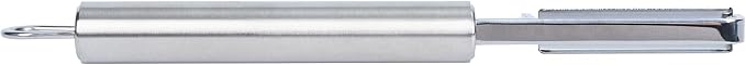 Restaurantware-German Standard 7.4 Inch Vegetable Peeler, 1 Dishwashable Hand Peeler - Serrated Blade, Ergonomic Handle, Stainless Steel, For Zucchini, Carrot, Or, More