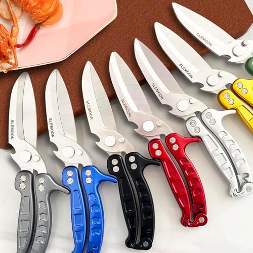 Heavy Duty Kitchen Shears,Poultry Shears with Safety Lock,Grey