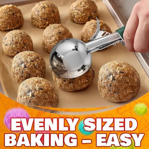 2.67 Oz Ice Cream Scoop with Trigger, #12 Scoop for Portion Control
