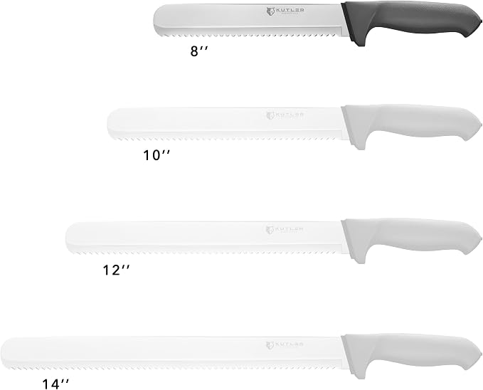 KUTLER Professional 8-Inch Bread Knife and Cake Slicer with Serrated Edge - Ultra-Sharp Stainless Steel Cutlery