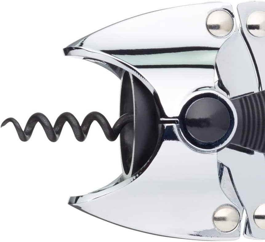 BarCraft Lazy Fish Corkscrew and Bottle Opener, Stainless Steel Wine Opener, 16.5 x 7.5 x 4.5cm, Silver