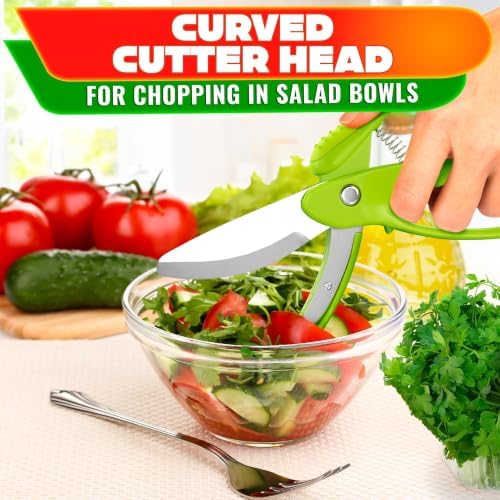 Salad Scissors for Chopped Salad, 8.9" Stainless Steel, In-Bowl