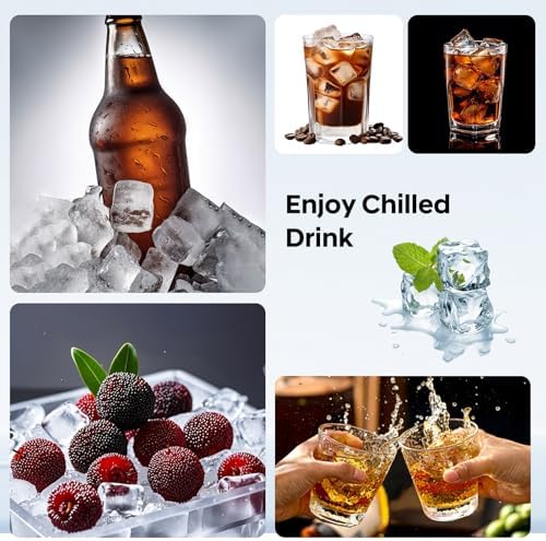 Silicone Ice Cube Tray 3 Pack, HANCELANT Ice Cube Mold, Ice Trays for Freezer with Lid for Whiskey, Cocktail, Drinks and Food, Freezer, BPA Free, Easy Release