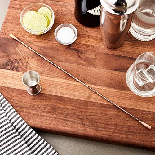 Barfly Bar Spoon, Double End Stirrer 17 1/8" (43.5 cm), Antique Copper