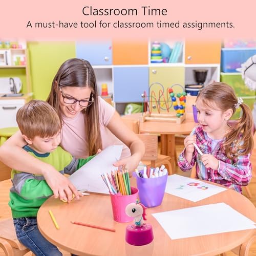 Visual Timer for Kids, Toddler Kitchen Timer 60 Min Countdown, Pink Unicorn