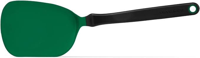 Dreamfarm Chopula Spatula with Strong Chopping Edge - Forest Green | Non-stick cookware safe, heat resistant, thin, flexible flipper, turner and food chopper with sit-up, no-mess handle, 12"