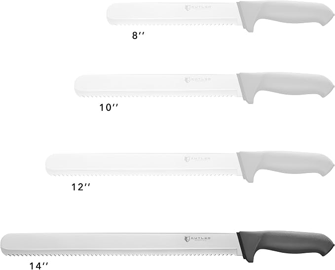 KUTLER Professional 14-Inch Bread Knife and Cake Slicer with Serrated Edge - Ultra-Sharp Stainless Steel Cutlery