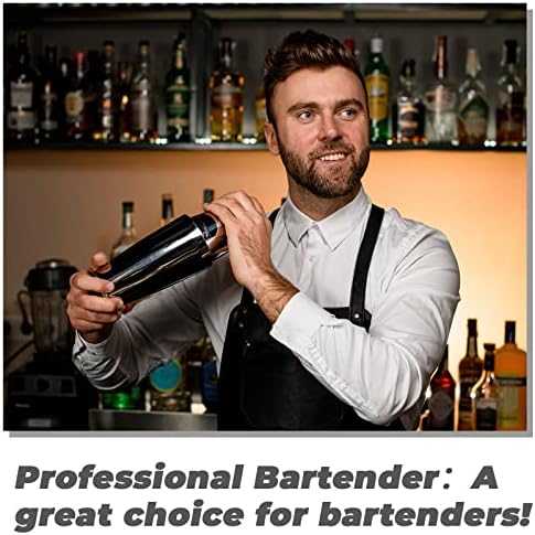 Sabary 6 Pcs Shakers Bartending Boston Cocktail Shaker, Silver