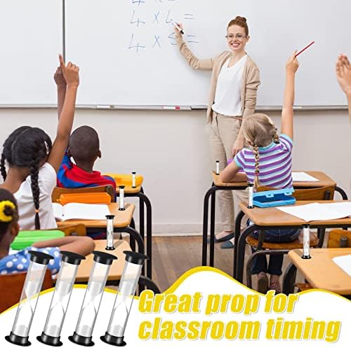 Geelin 24 Pcs 30s Sand Timer Kids for Classroom Acrylic Covered Hourglass Clock Toothbrush Sand Timer for School