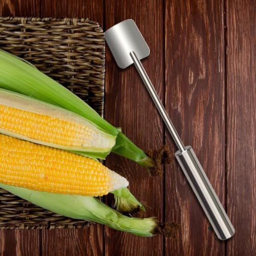 Corn Peeler for Corn on The Cob Stripper Tool, 2025 New Long Handle Stainless Steel Corn Stripper Tool, Quick Corn Kernel Remover Tools for Kitchen Use (2PC)