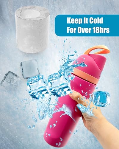 Ice Molds for Owala 24-40oz, Set of 3, Food-Grade Soft Silicone, No White Residue, Easy to Release, Straw Placement Compatible with Owala FreeSip, Keeps Drinks Cold Longer (Green)