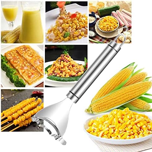 1 Pcs Corn Peeler Corn Planer Thresher Stainless Steel Corn Peeler for Corn On the Cob Corn Kernel Remover Tool Magic Corn Stripper Tool Corn Cutter Corn Scraper with Ergonomic Handle for Kitchen