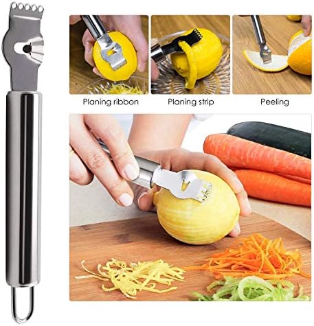 Lemon Squeezer, 304 Stainless Steel Citrus Juicer, Lemon Juicer with Lemon Zester, Juicer Hand Press for Orange Lemon, Lime Squeezer for Extracting the Most Juice Possible