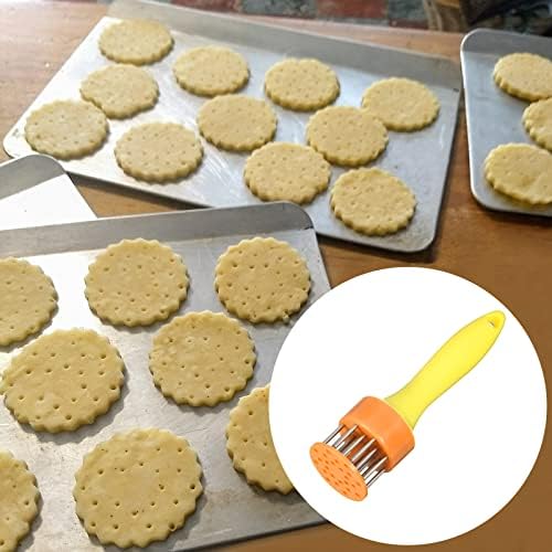 uxcell Stainless Steel Meat Tenderizer, Meat Mallet Needle Nails Kitchen Tools with Plastic Handle for Tenderizing Meats Steak Fish Chicken, Yellow
