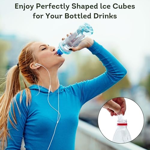 Lily's Home Set of 4 Silicone Ice Cube Tray without Lid, BPA-Free, Ideal for Water Bottles &Sports Bottles,Stackable Design for Quick Release, Skinny Ice Cube Trays for Freezer(11.81"x4.61"x0.75")