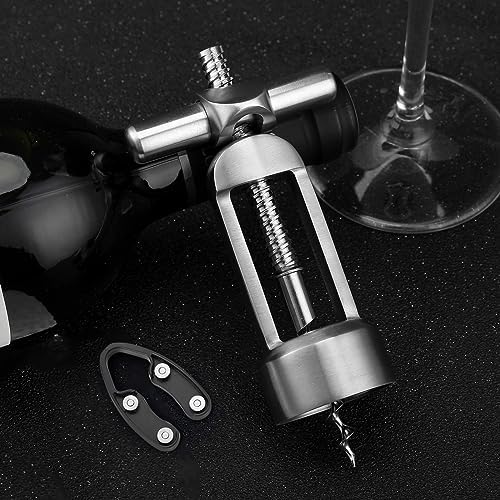 screwpull-levers wine opener corkscrew self pulling corkscrew 18/8 stainless steel wine opener