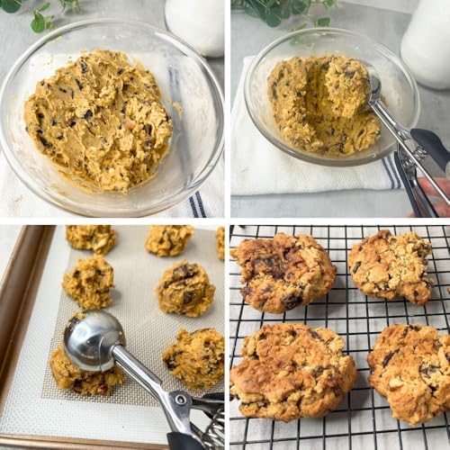 Cookie Scoop Set of 3 IceCream Scoop Set Stainless Steel Cookie Dough Scoop